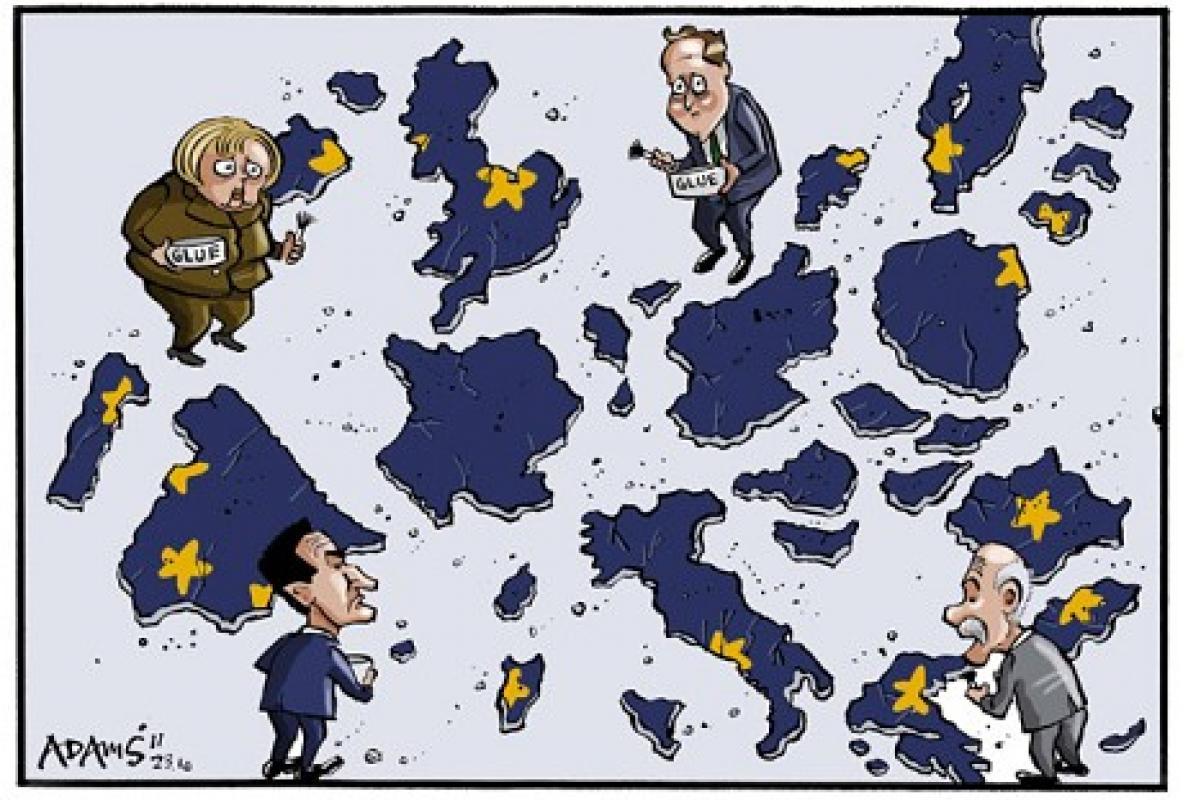 Кинуть клич. Крах Евросоюза. Карикатура на Евросоюз. Развал Евросоюза карикатуры. Распад ЕС.